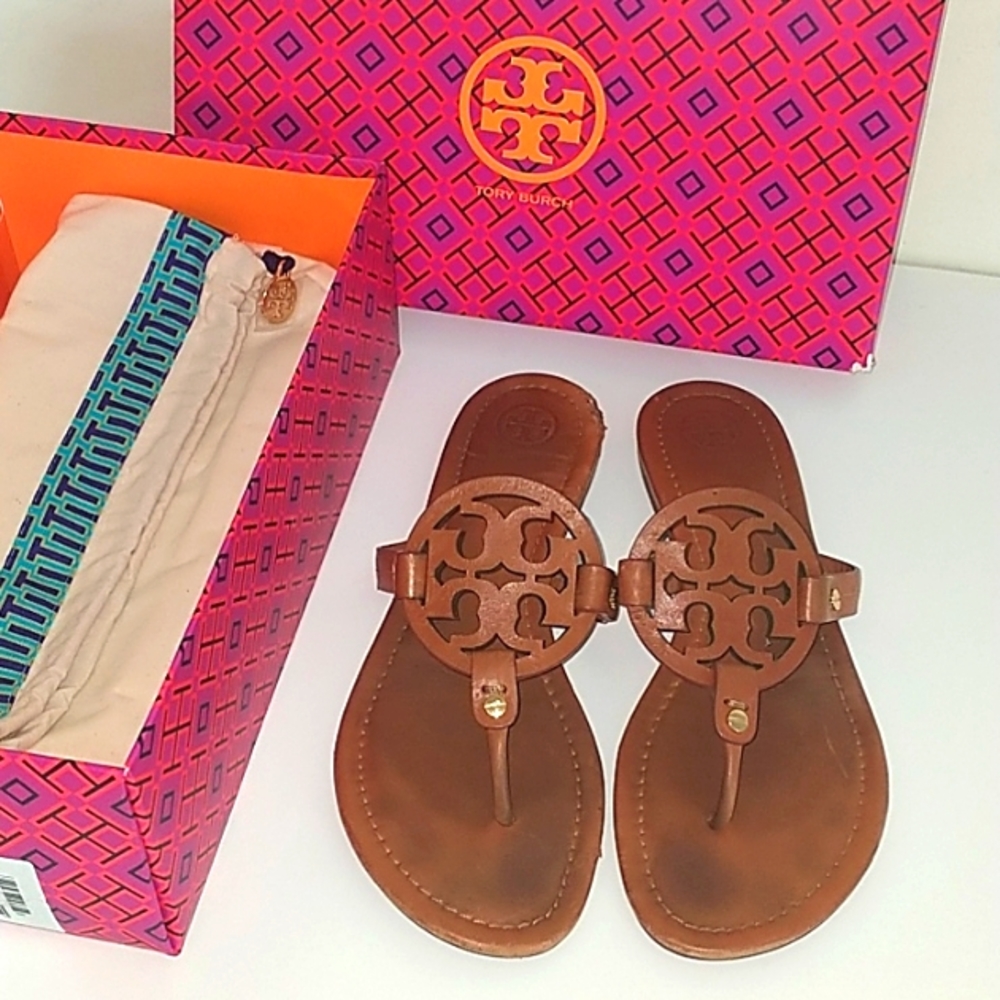 Tory Burch Miller Calf Leather Sandals Women's Size 9